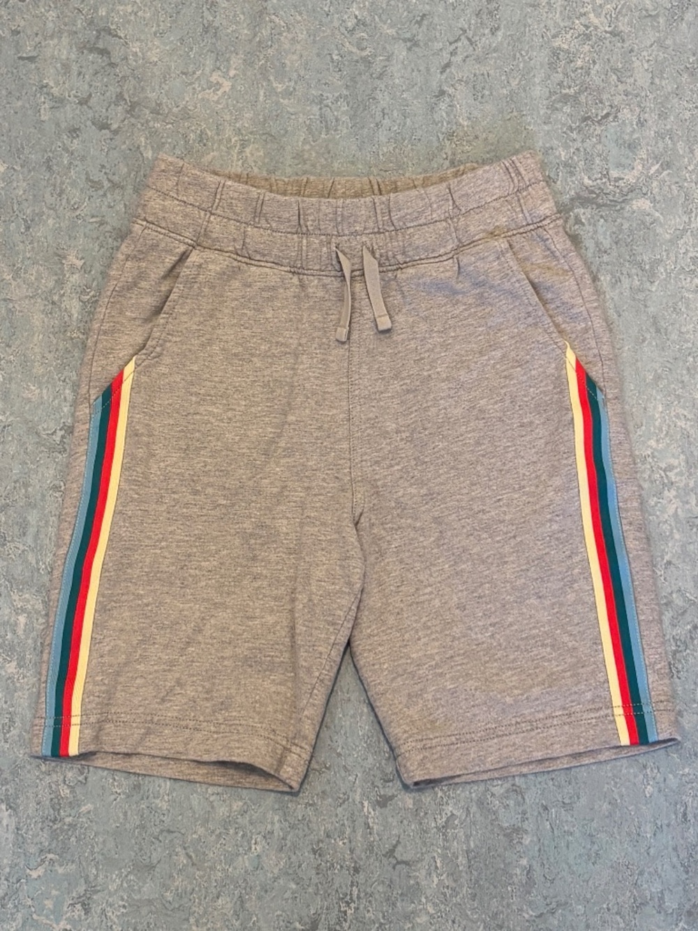 Tea Collection Boys Gray Side Stripe Shorts Size 12